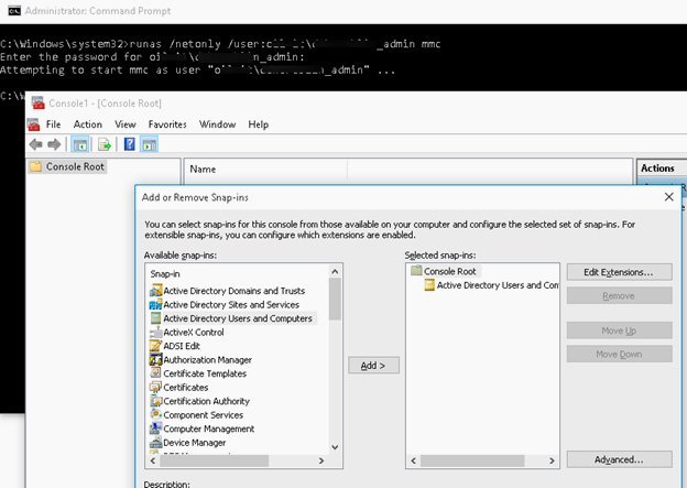 mmc active directory