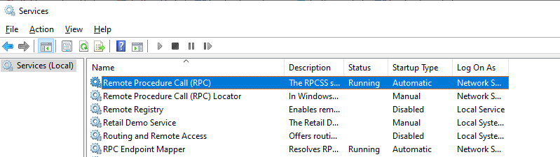 rpc server is unavailable domain controller
