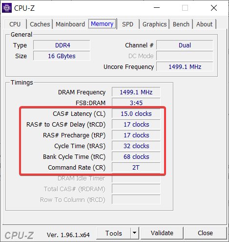 how to check memory timings