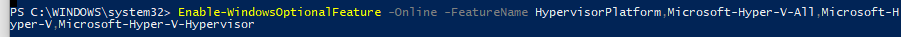 could not be started because the hypervisor is not running