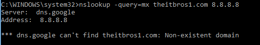 nslookup all dns records