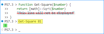 powershell return