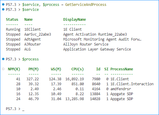 powershell return value
