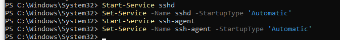 connect to windows via ssh