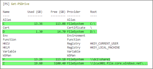 Check Free Disk Space on All Drives