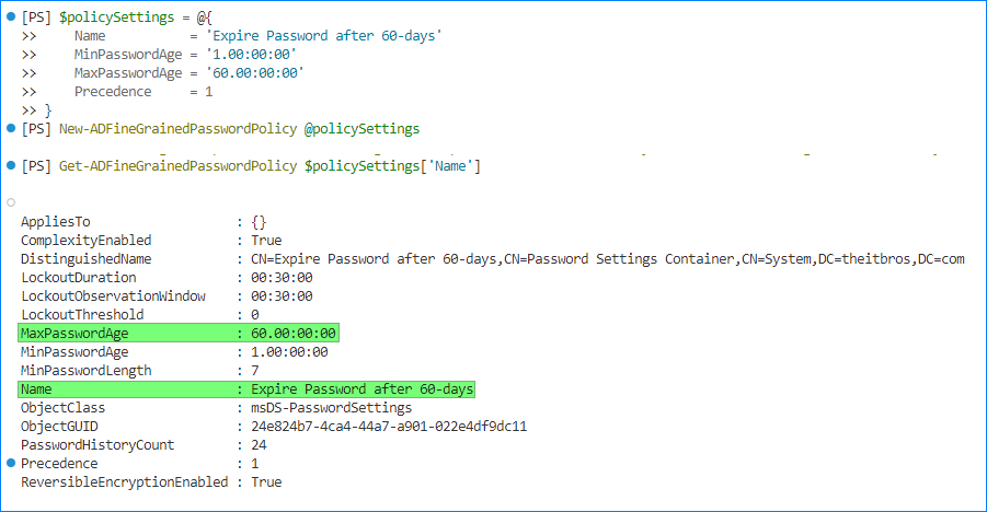 active directory password expiration policy