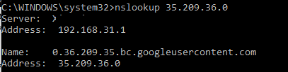 nslookup specify dns server windows