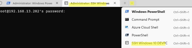 connect ssh to windows