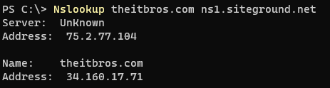 nslookup list all records