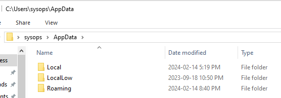 clean appdata folder