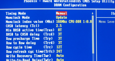 check ram timing