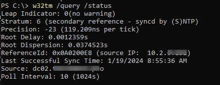 how to sync time with domain controller
