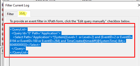 get windows event logs powershell
