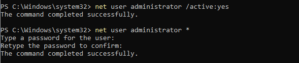 enable administrator account windows 11